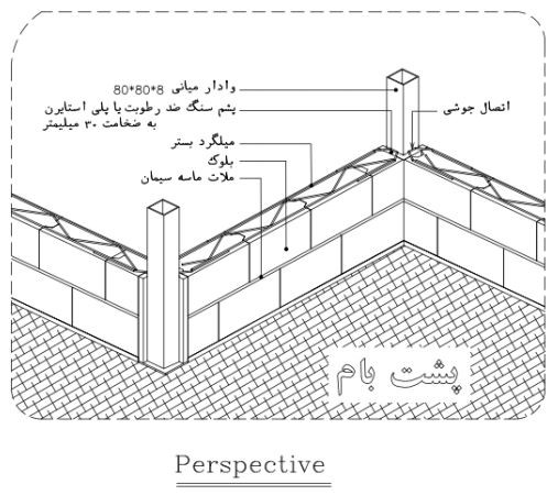 مهار جانپناه بنائی‌ توسط‌ وادار فلزی