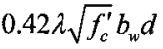 0.42λfcbwd