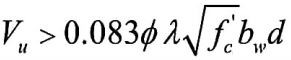 Vu-0.083ϕλfcbwd