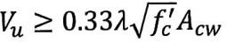 Vu-0.33λfcAcw