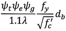 ѱtѱeѱg-1.1λ-fy-fc-db