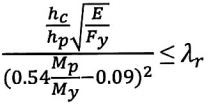 hc-hp-E-Fy-0.54-Mp-My-0.09