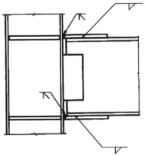 جزئیات یک نمونه از اتصال گیردار تیر به ستون با ورق جوش شده