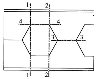 مقاطع بحرانی در محل سوراخ‌ها
