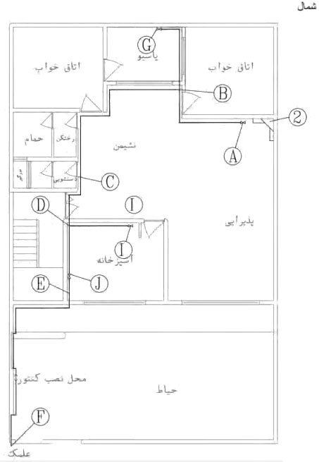 نقشه پلان لوله‌کشی گاز نمونه